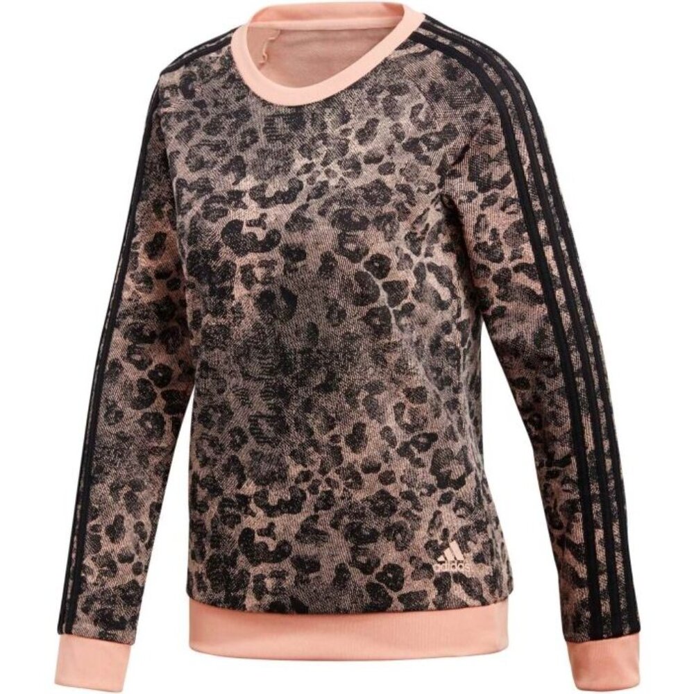 Adidas essentials leopard print sweatshirt Size Small